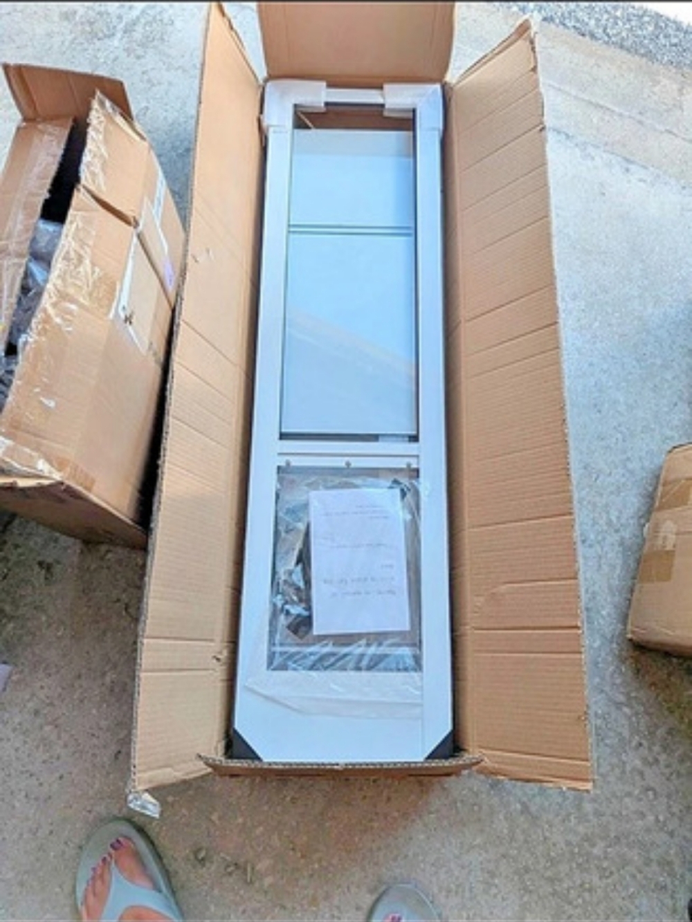 NIAGOMUOG Adjustable Height 75 to 80 in Sliding Glass Dog Door Aluminum Sliding